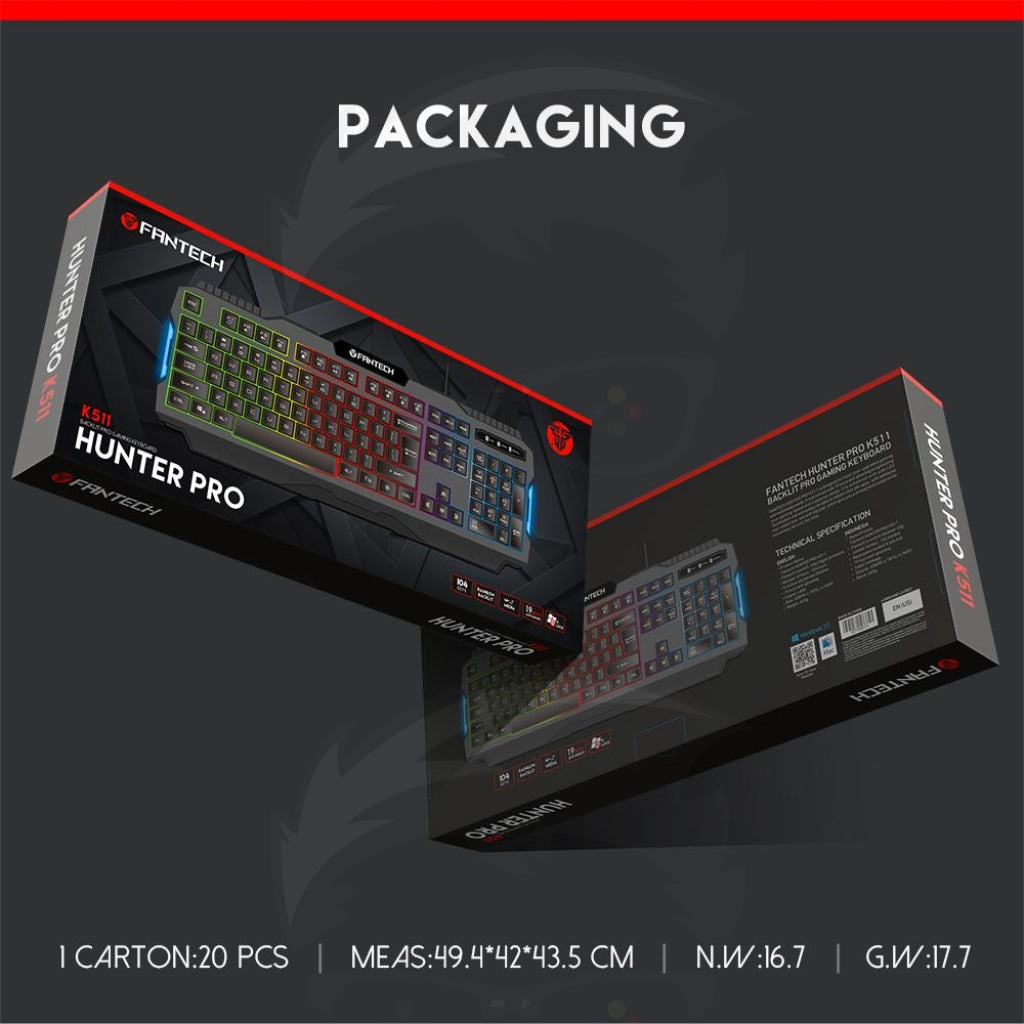 Fantech K511 Hunter Pro Backlit Gaming Keyboard Fantech K511 Hunter Pro Backlit Gaming Keyboard